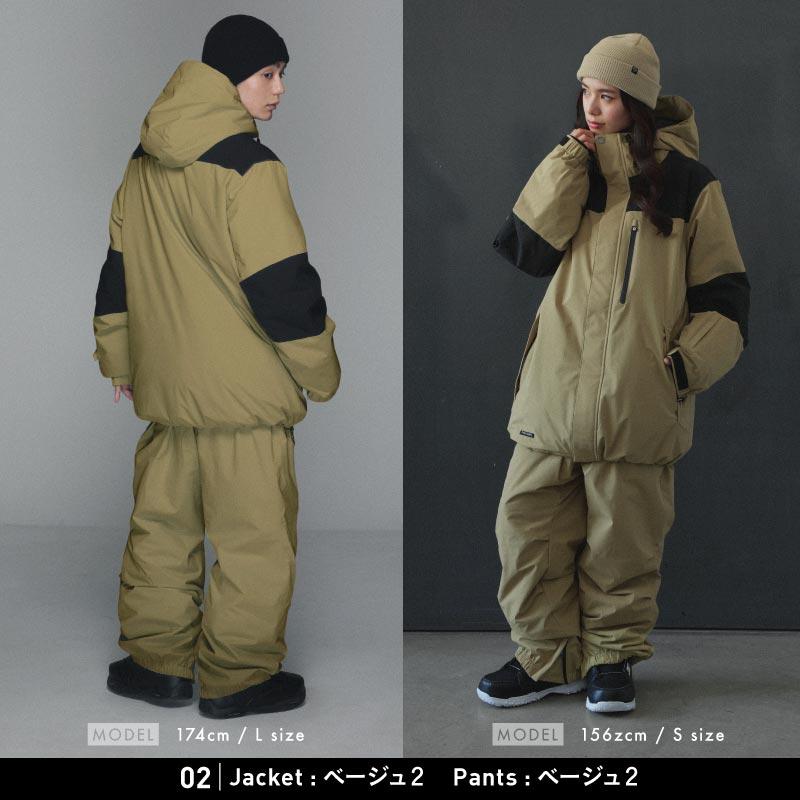 PONTAPES スノーボードジャケットパンツセット L ポンタぺス（PONTAPES） スノーボードウェア 上下セット メンズ