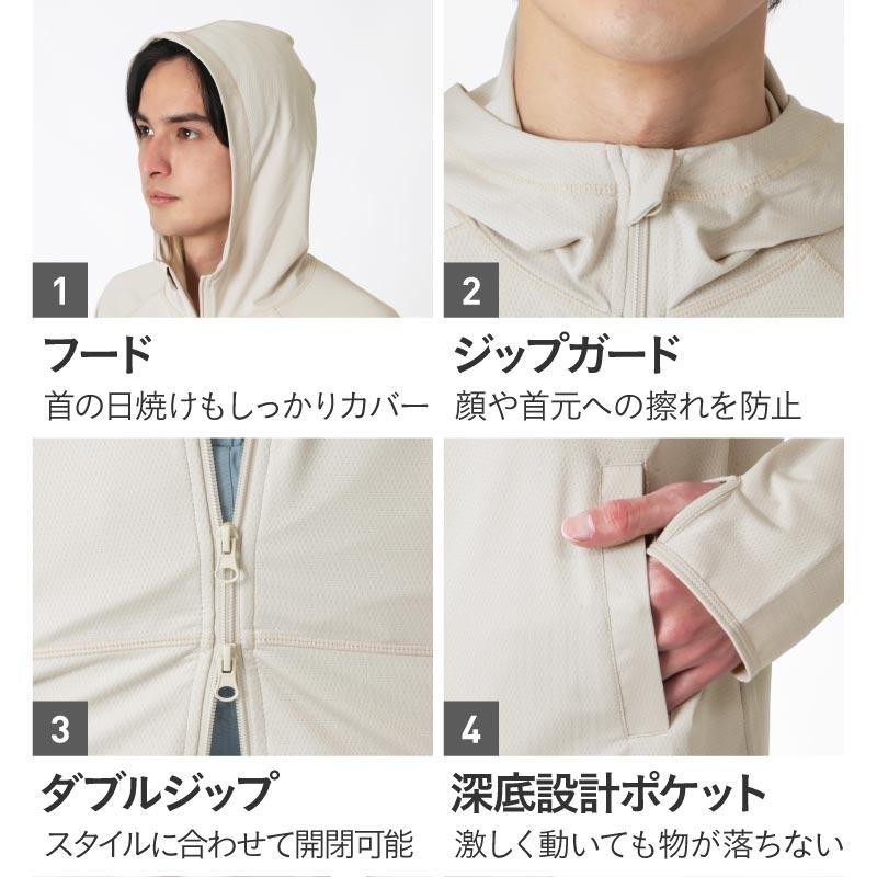 ラッシュガード メンズ レディース 長袖 パーカー UVカット 水陸両用 水着 冷感 メッシュ 体型カバー シャツ UPF40 UVカット IM-810 PM-520 | ポンタぺス | 32