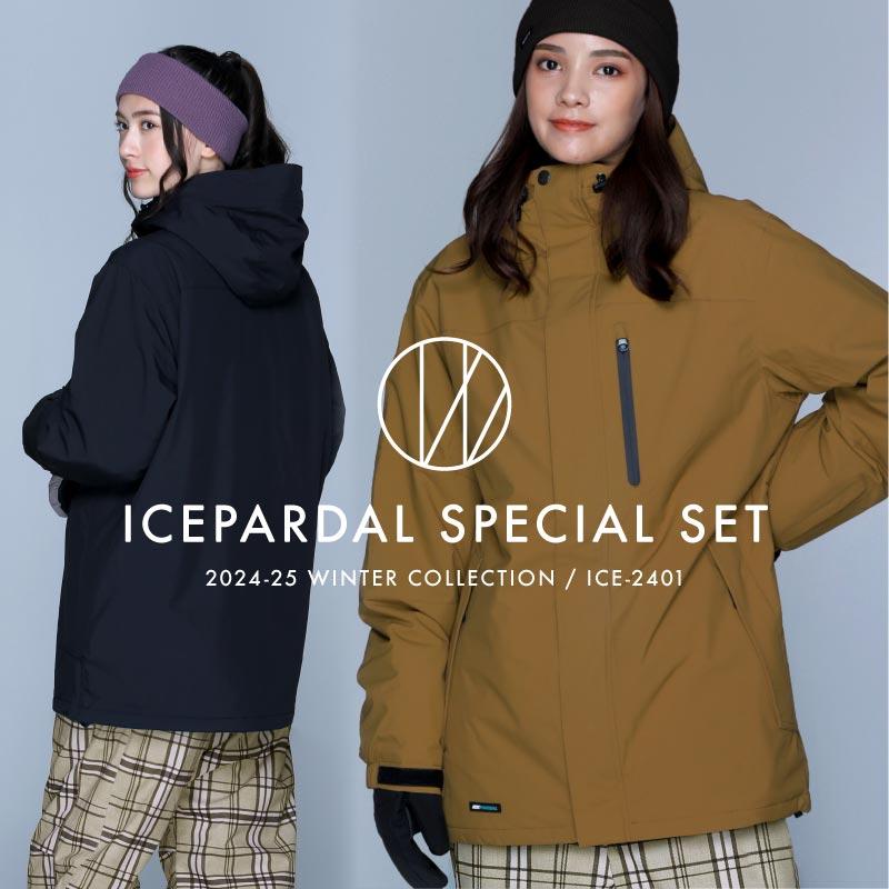 ICEPARDAL スノーボードウェア 上下セット レディース スノー ICEPARDAL スノーボードウェア 上下セット レディース スノー