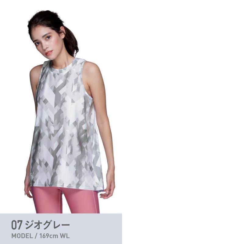 フィットネス ノースリーブ シャツ レディース ロング丈 ホットヨガ UVカット 速乾 耐塩素加工 SUP ウェア フィットネス ジムウェア ピラティス IF-204 | ICEPARDAL | 16