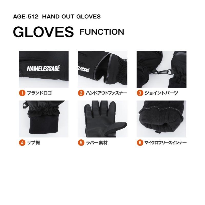 ネームレスエイジ（namelessage） スノーグローブ 5本指 グローブ