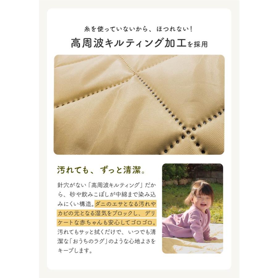 レジャーシート 厚手 大判 撥水 200×200 クッション ピクニックシート レジャーマット 大きい 軽い 洗える 花見 遠足 運動会 めざましテレビ紹介 NGOS-300 | ネームレスエイジ | 16