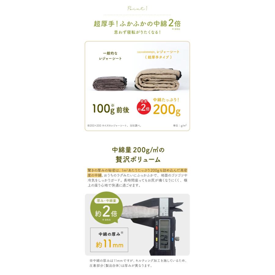 ネームレスエイジ（namelessage） レジャーシート 厚手 大判 大きい 撥