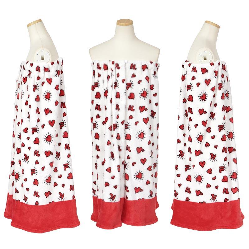 FILA FILA/フィラ キッズ 巻きタオル ラップタオル ハート柄 バス