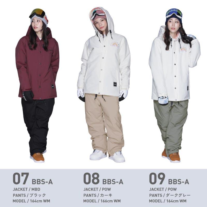 BILLABONG スノーボードウェア レディース コーチジャケット スノボウェア 上下セット スノボ ウェア スノーボード スノボー ビラボン BC01L-758 BBMS-ASET 