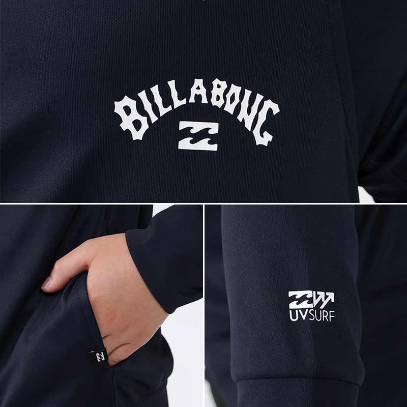 BILLABONG（ビラボン） キッズ ラッシュガード ジップアップ シャツ