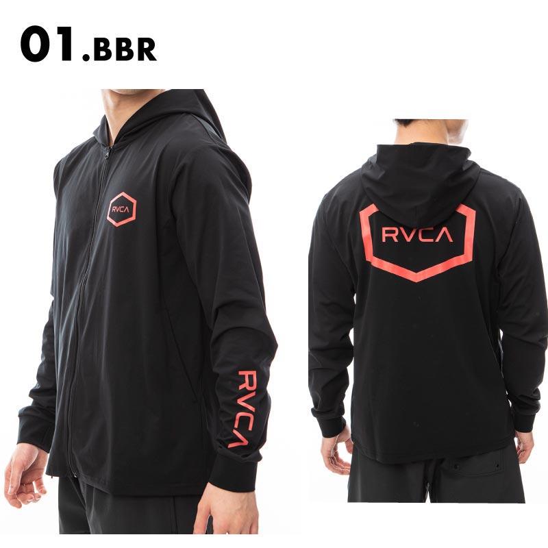 RVCA（ルーカ） メンズ 長袖 ジップ ラッシュガード フード付き