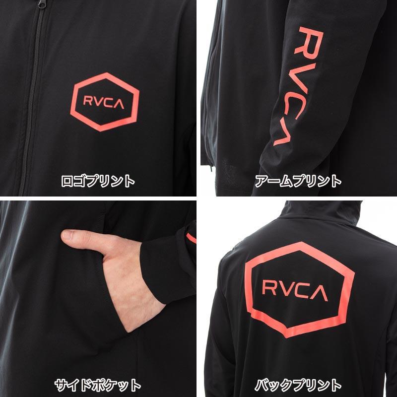 RVCA（ルーカ） メンズ 長袖 ジップ ラッシュガード フード付き