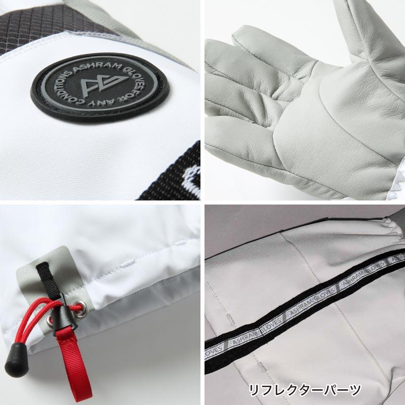 アシュラム スノーグローブ メンズ GORE-TEX 5指グローブ 5本指