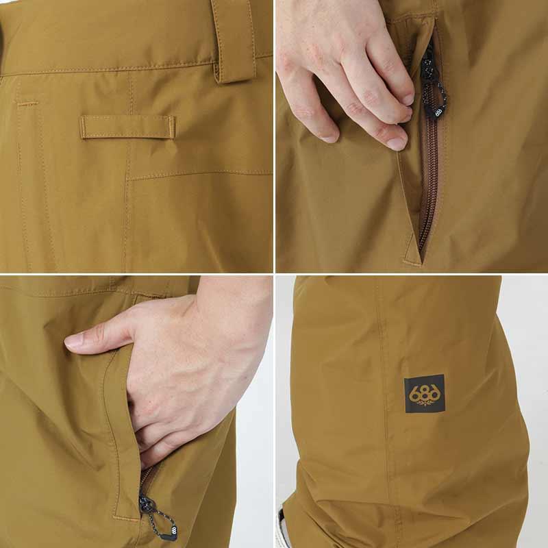 686 スノーボードウエア パンツ 686 スノーウェア メンズ GORE-TEX スノーボードウェア パンツ