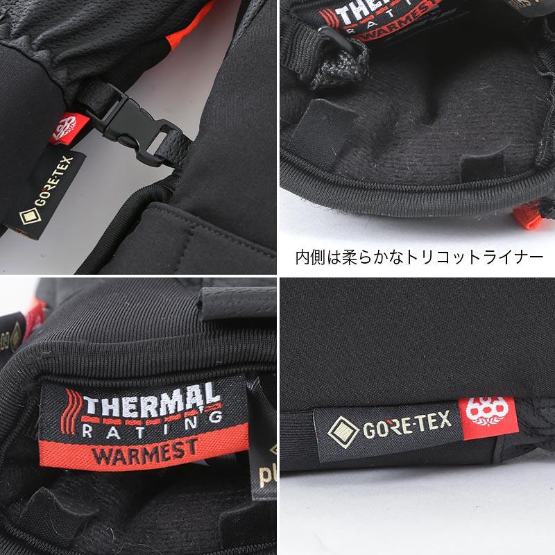 686/シックスエイトシックス メンズ スノーボード グローブ ミトン GORE-TEX スノーグローブ 手袋 手ぶくろ ゴアテックス スノボ M2WGLV106｜ocstyle｜08