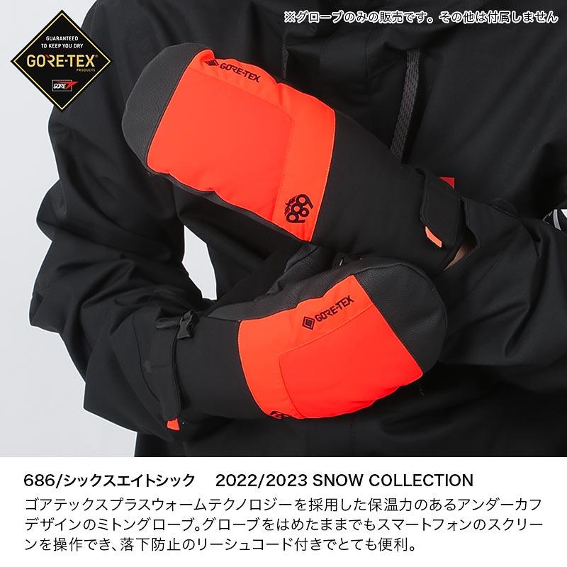 686/シックスエイトシックス メンズ スノーボード グローブ ミトン GORE-TEX スノーグローブ 手袋 手ぶくろ ゴアテックス スノボ M2WGLV106｜ocstyle｜10