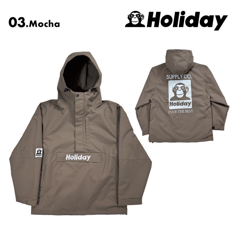 HOLIDAY/ホリデー メンズ スノージャケット STANDARD PULLOVER JACKET 2025-26 STANDARD_PULLOVER_JACKET スノーウェア スノー スキー スノボ スノーボード ウインタースポーツ フード調節 薄手 胸ポケット ベンチレーション 男性用 HOLIDAY/ホリデー メンズ スノージャケット スノーボードウェア 2025