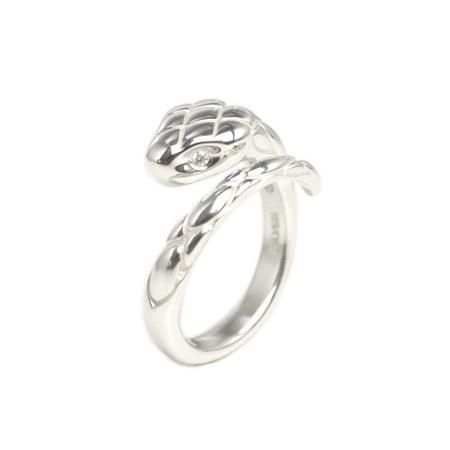 EPHEMERAL SNAKE RING (with diamond) SILVER / スネーク モチーフ