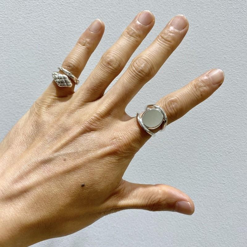 EPHEMERAL SNAKE RING (with diamond) SILVER / スネーク モチーフ