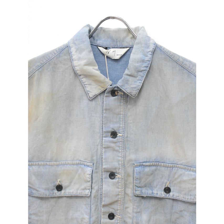 ANCELLM CHAMBRAY SHIRT JACKET DUSKY INDIGO