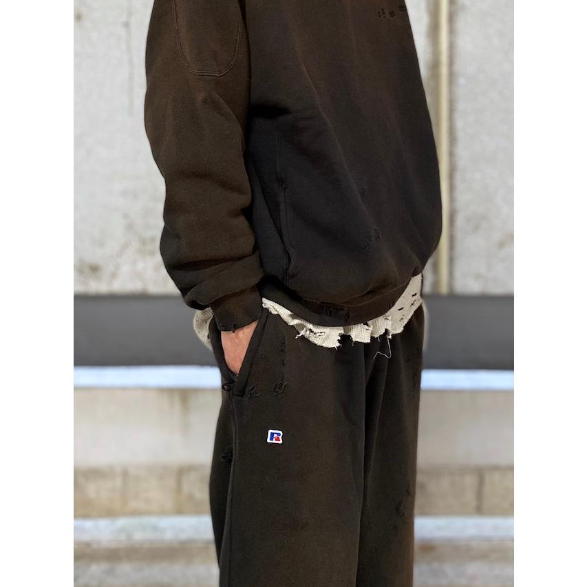 bal × RUSSELL ATHLETIC HIGH COTTON DISTRESSED SWEATPANT BLACK｜octavia-wkym｜10