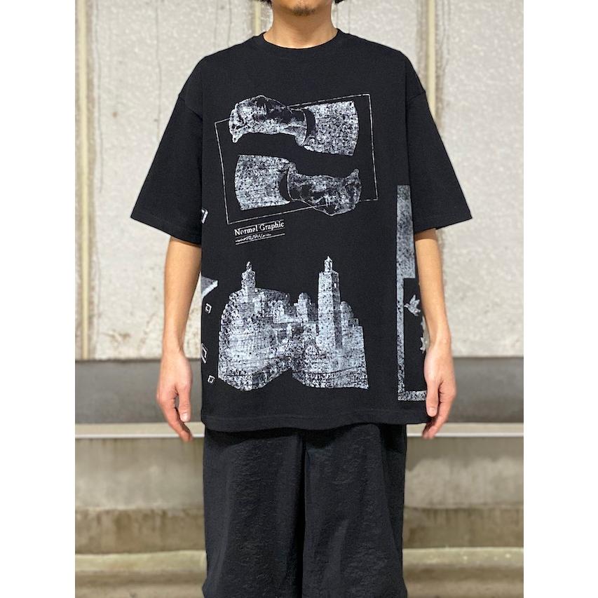 elephant TRIBAL fabrics SALE50%OFF Normal Graphic T BLACK