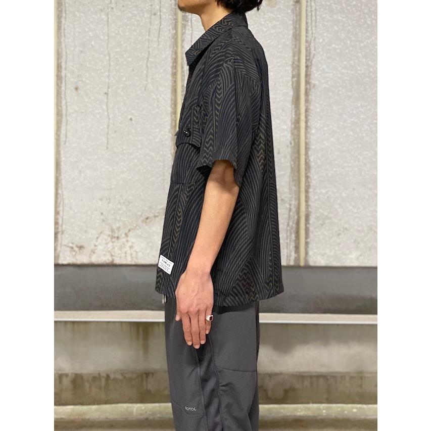 elephant TRIBAL fabrics NO A/C Zip Shirt BLACK / 2025SS