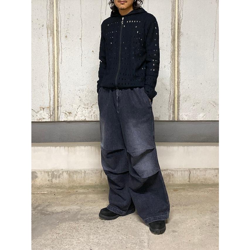 JieDa SALE50%OFF HOLE ZIP HOODIE BLACK : 2025SS ジエダ