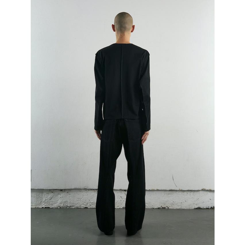 NVRFRGT 3D TWISTED WIDE LEG JEANS FADED BLACK 2024AW : OCTAVIA 