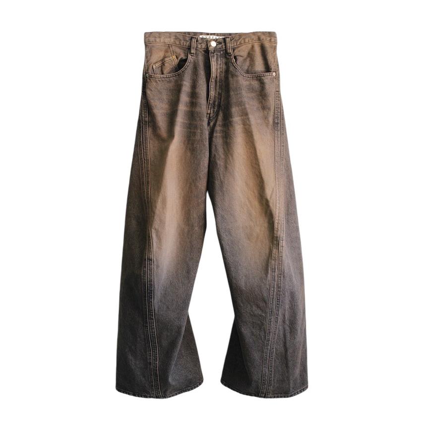 NVRFRGT 3D TWISTED WIDE LEG JEANS MAD FADED BLACK 2024AW NVRFRGT 3D TWISTED WIDE LEG JEANS MAD FADED BLACK 2024AW