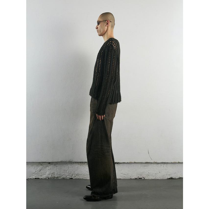 NVRFRGT 3D TWISTED WIDE LEG JEANS MAD FADED BLACK 2024AW NVRFRGT 3D TWISTED WIDE LEG JEANS MAD FADED BLACK 2024AW