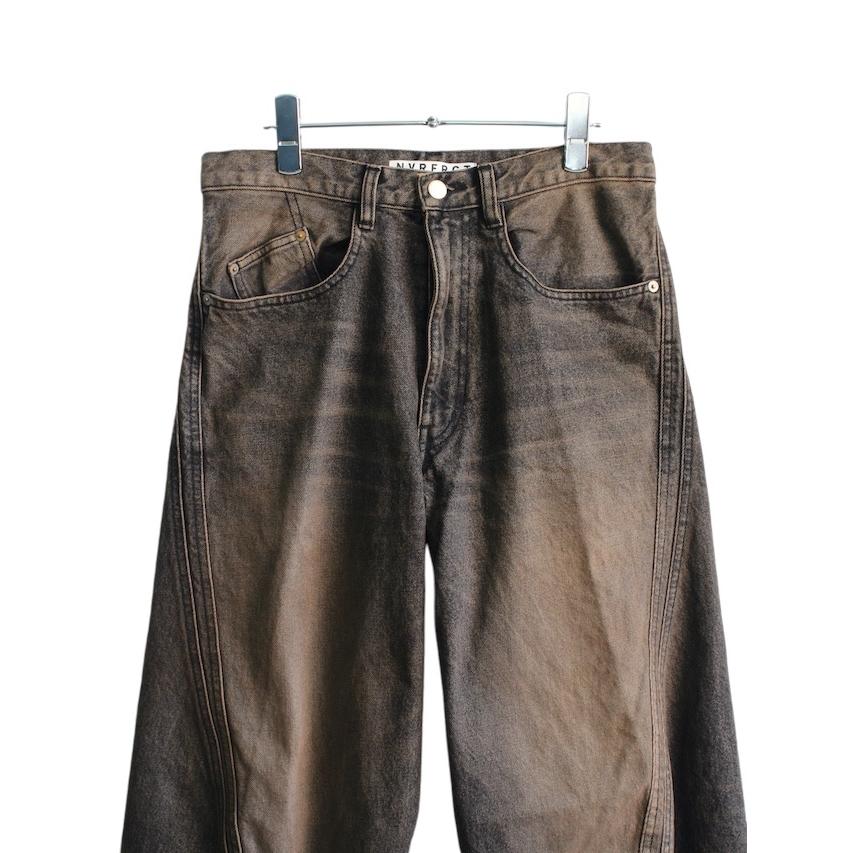 NVRFRGT 3D TWISTED WIDE LEG JEANS MAD FADED BLACK 2024AW : OCTAVIA  