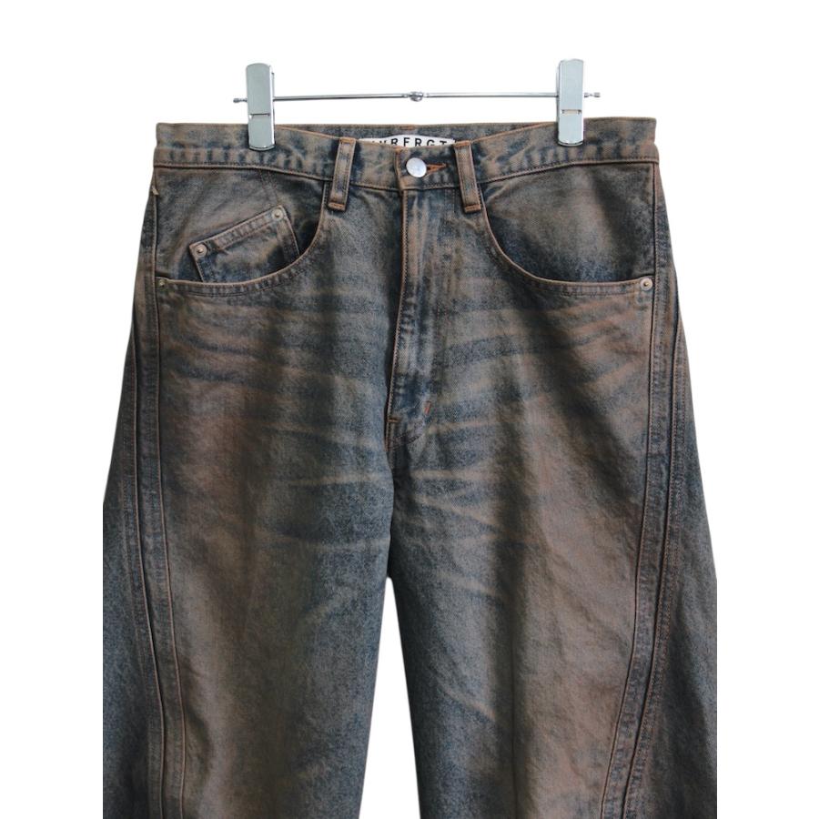 NVRFRGT 3D TWISTED WIDE LEG JEANS MAD FADED INDIGO : 2025AW