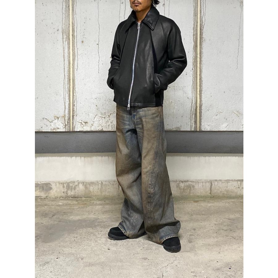 NVRFRGT 3D TWISTED WIDE LEG JEANS MAD FADED INDIGO : 2025AW