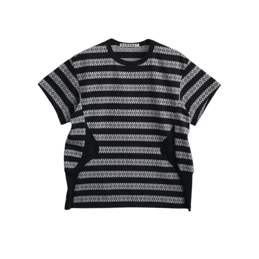 NVRFRGT NORDIC PATTERN JACQUARD T-SHIRT BLACK : 2025SS