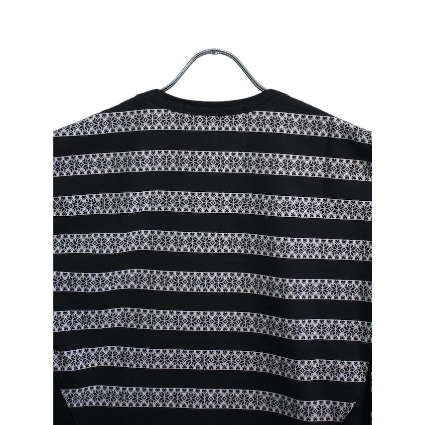 NVRFRGT NORDIC PATTERN JACQUARD T-SHIRT BLACK : 2025SS