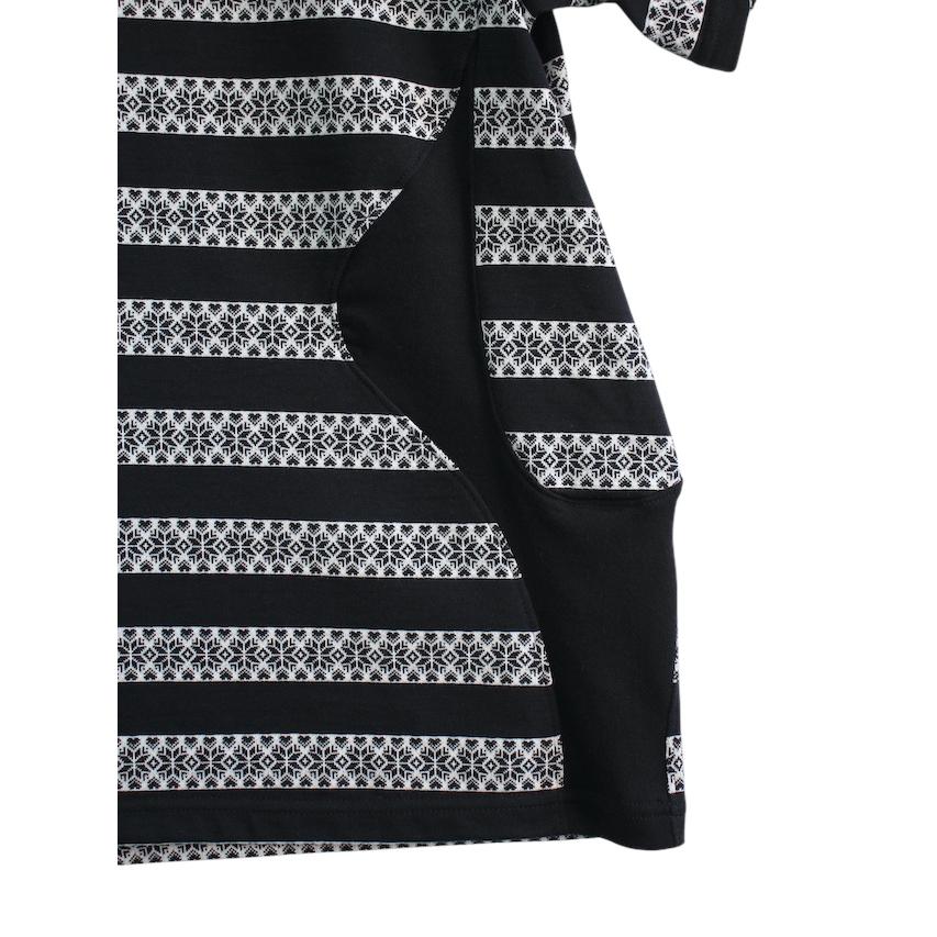 NVRFRGT NORDIC PATTERN JACQUARD T-SHIRT BLACK : 2025SS