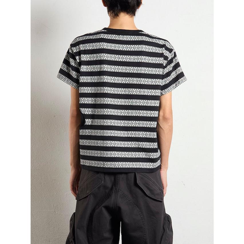 NVRFRGT NORDIC PATTERN JACQUARD T-SHIRT BLACK : 2025SS