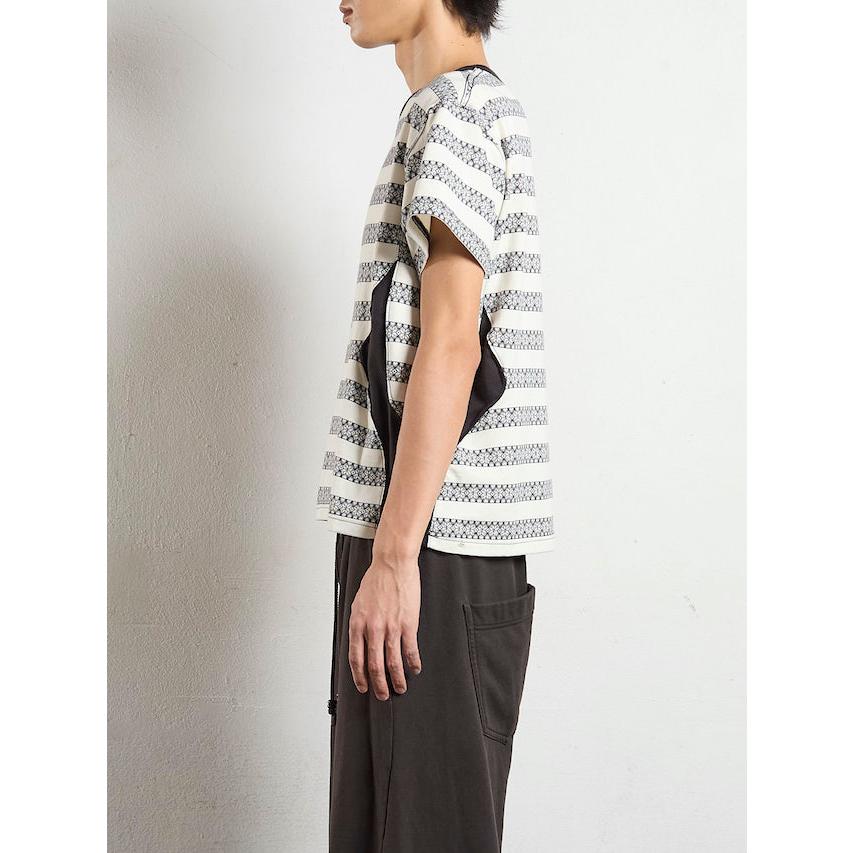 NVRFRGT SALE50%OFF NORDIC PATTERN JACQUARD T-SHIRT WHITE