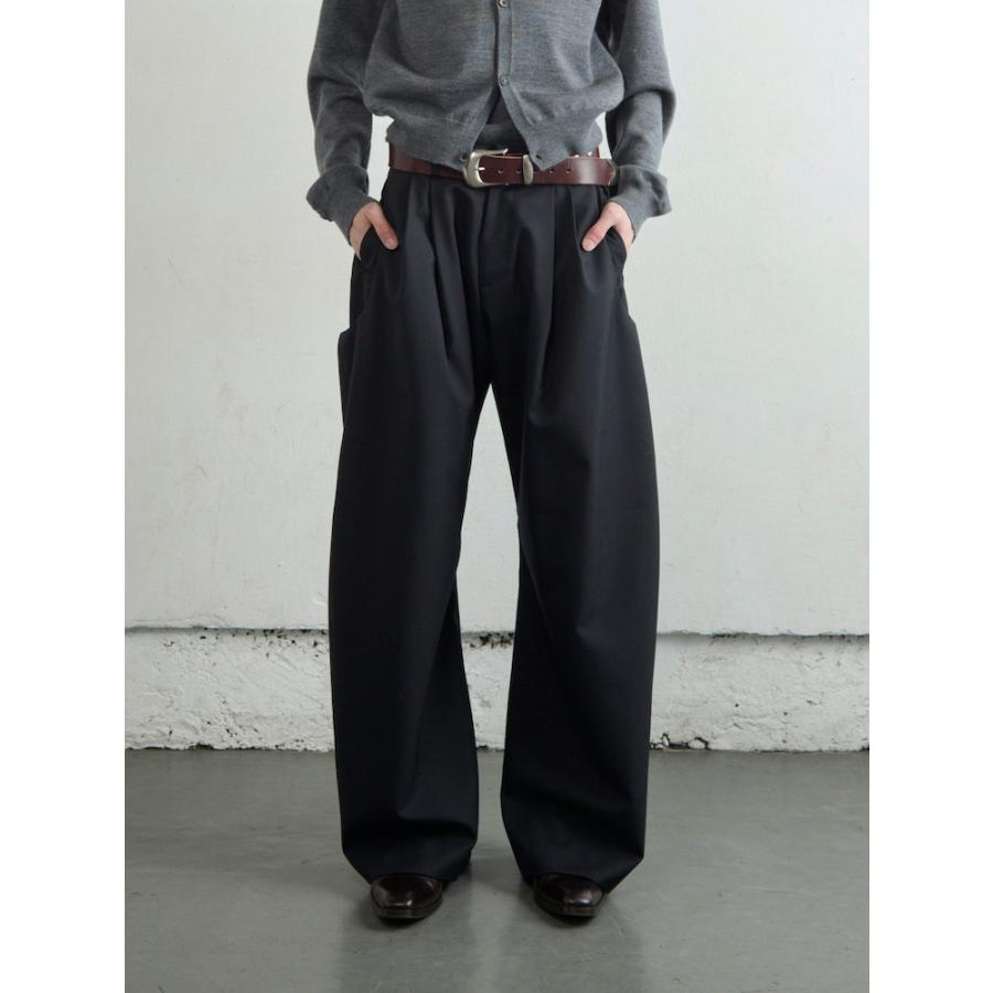 NVRFRGT CURVED LEG UTILITY TROUSERS BLACK : 2025AW ネバー