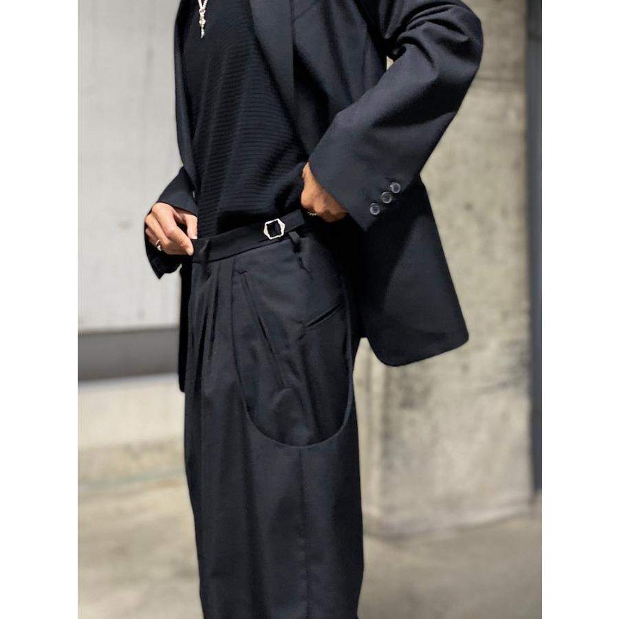 NVRFRGT CURVED LEG UTILITY TROUSERS BLACK : 2025AW ネバー