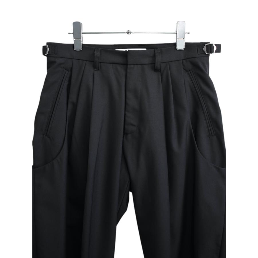 NVRFRGT CURVED LEG UTILITY TROUSERS BLACK : 2025AW ネバー