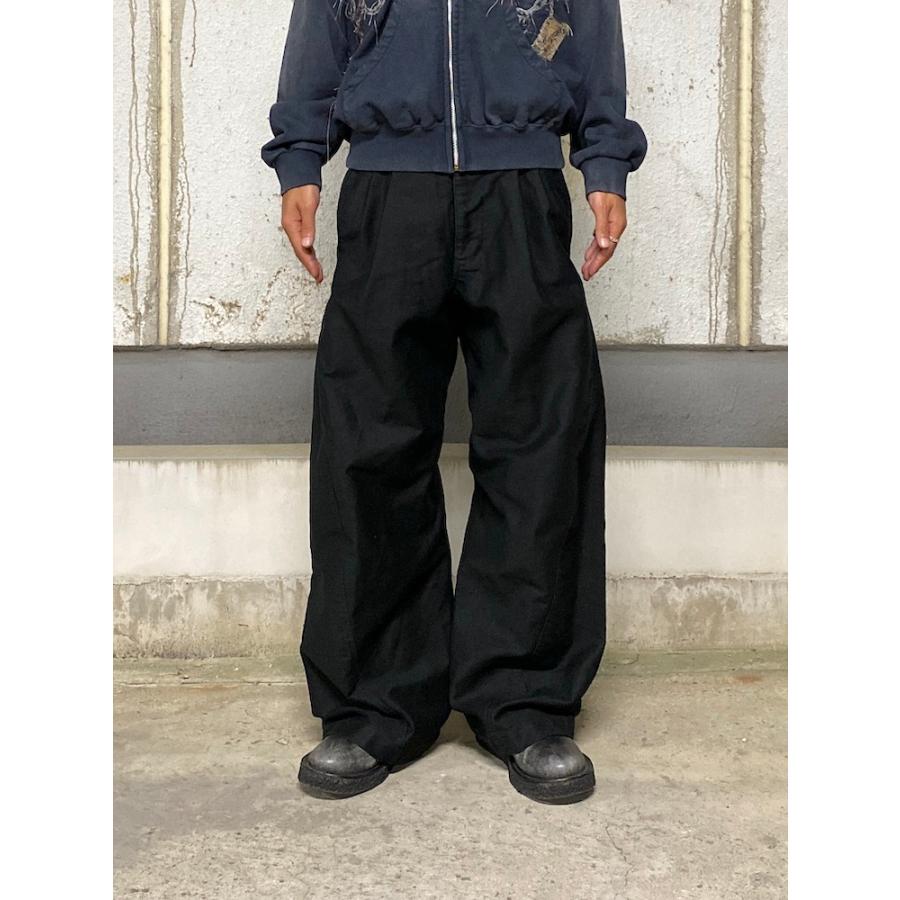 NVRFRGT TUCKED WIDE LEG TROUSERS BLACK : 2025AW ネバーフォー