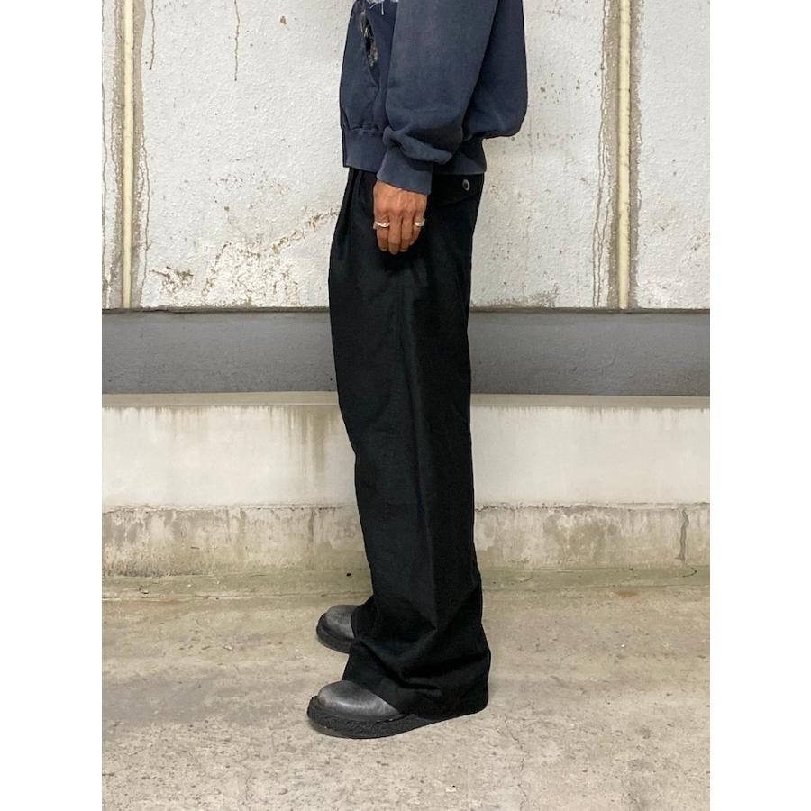 NVRFRGT TUCKED WIDE LEG TROUSERS BLACK : 2025AW ネバーフォー