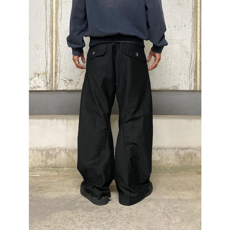 NVRFRGT TUCKED WIDE LEG TROUSERS BLACK : 2025AW ネバーフォー