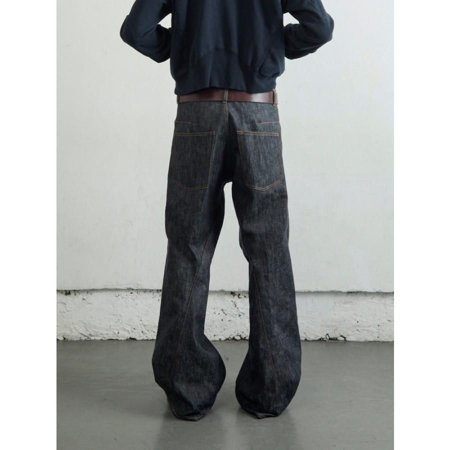 NVRFRGT 3D TWISTED WIDE LEG JEANS RAW INDIGO : 2025AW ネバー