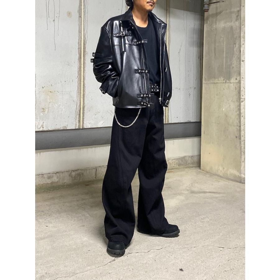 NVRFRGT 3D TWISTED WIDE LEG JEANS FADED BLACK : 2025AW