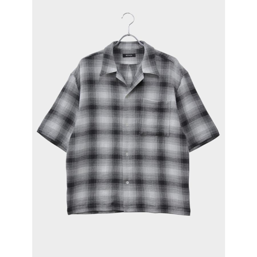 ROTOL（ロトル） 【SALE20%OFF】ROTOL DRY OMBRE OPEN COLLAR SHIRT