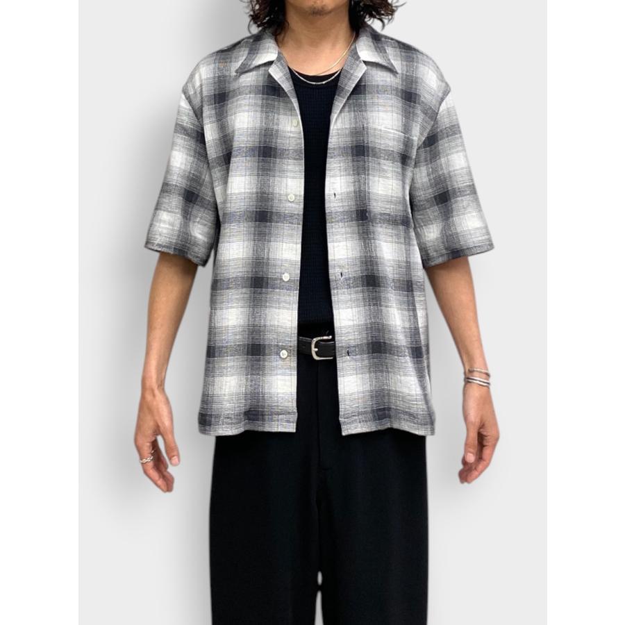 ROTOL（ロトル） 【SALE20%OFF】ROTOL DRY OMBRE OPEN COLLAR SHIRT