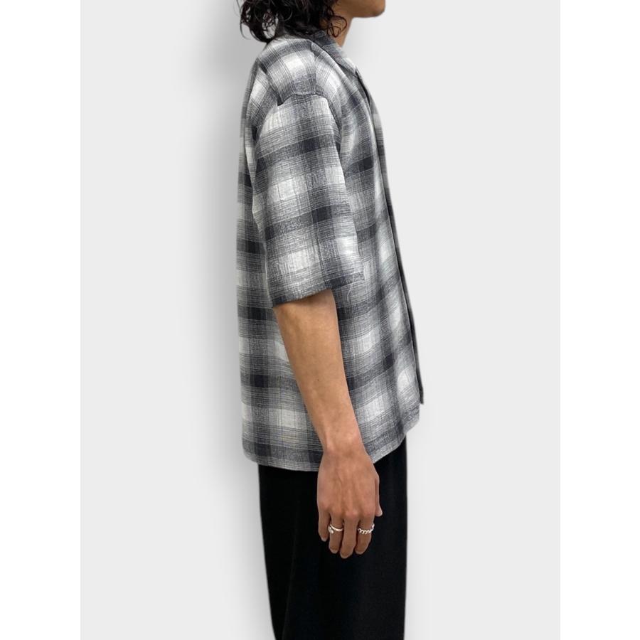 ROTOL（ロトル） 【SALE20%OFF】ROTOL DRY OMBRE OPEN COLLAR SHIRT