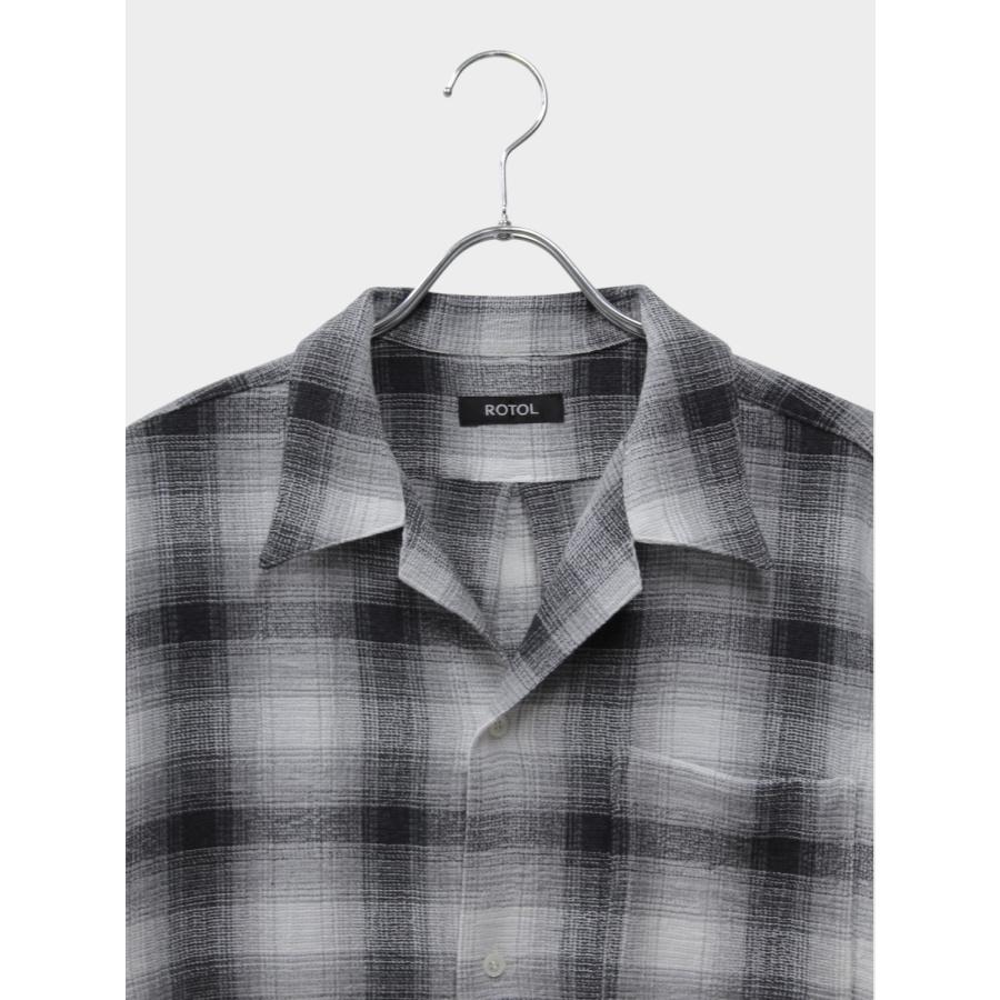 トップス ROTOL Dry Ombre Open Collar Shirt ROTOL | ヤマダウェブコム