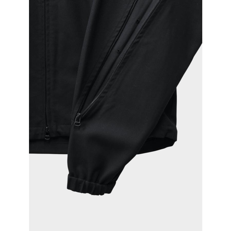 ROTOL COTTON SERGE VENTILATED BLOUSON BLACK / 2026SS ロトル ジップディテール ジップアップジャケットの画像