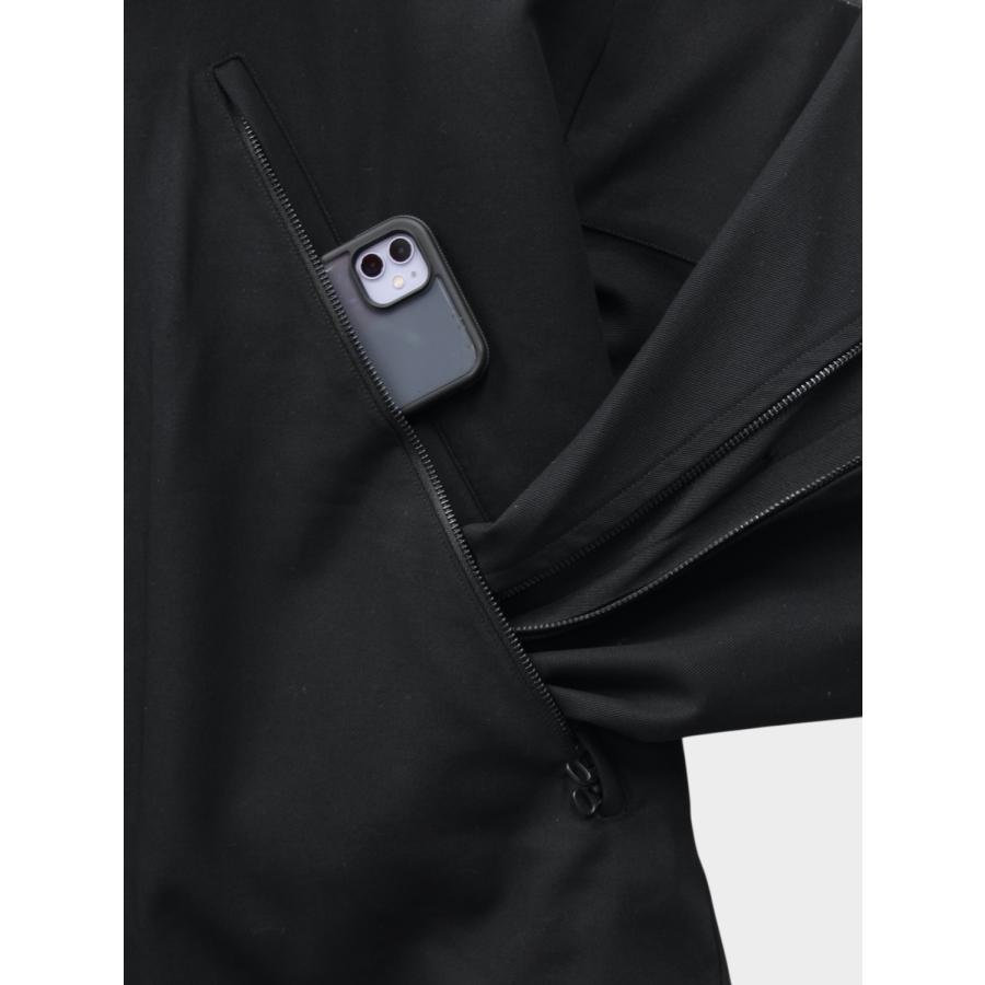 ROTOL COTTON SERGE VENTILATED BLOUSON BLACK / 2026SS ロトル ジップディテール ジップアップジャケットの画像