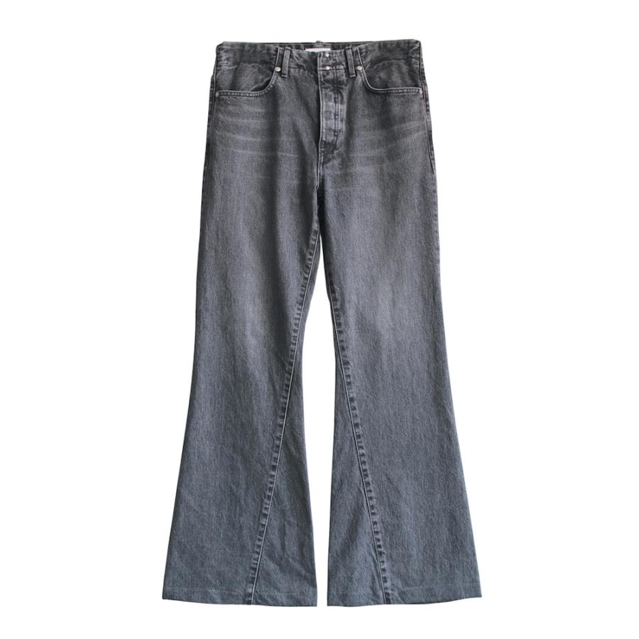 TANAKA FLARE JEAN TROUSERS GRAY / 2025AW タナカ デニムパンツ